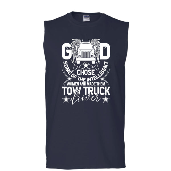 The Intelligent Women T Shirt, Made Them Tow Truck Driver T Shirt, Cool T Shirt (Men's Cotton Sleeveless)