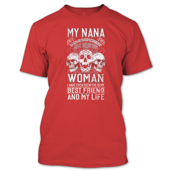 My Nana Is The Coolest Woman T Shirt, Awesome Nanny T Shirt