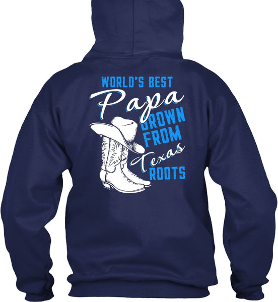 World's Best Papa T Shirt, Grown From Texas Roots T Shirt