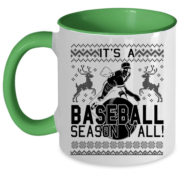 Cool Sport Coffee Mug, It's A Baseball Season Y'all Accent Mug