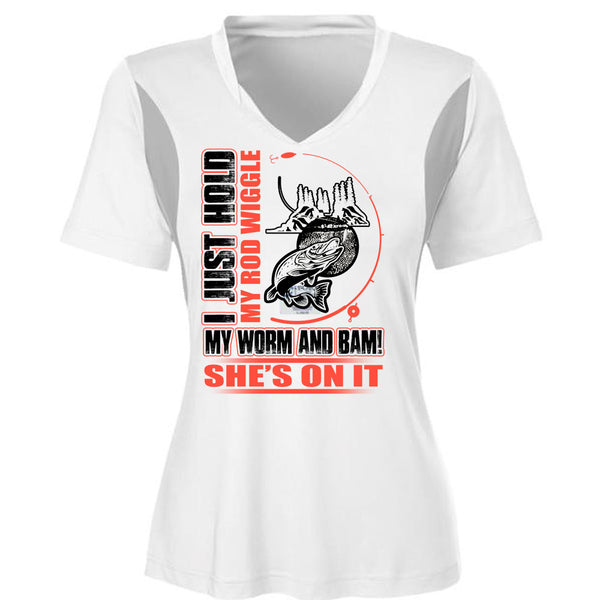 I Just Hold My Rod Wiggle T Shirt, I Love Fishing T Shirt, Awesome T-Shirts