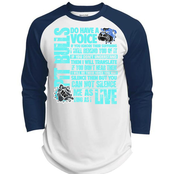 Pit Bulls Do Have A Voice T Shirt, My Favorite T Shirt, Awesome T-Shirts  (Polyester Game Baseball Jersey)