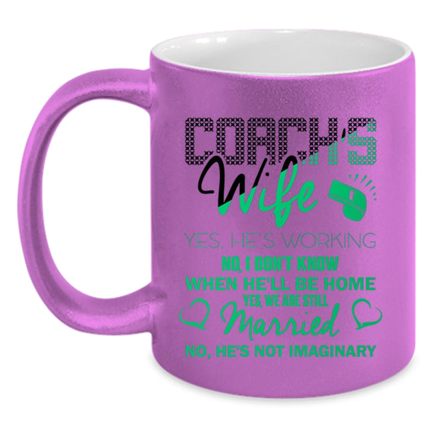 Cute Gift For My Wife Coffee Mug, Coach's Wife Accent Mug