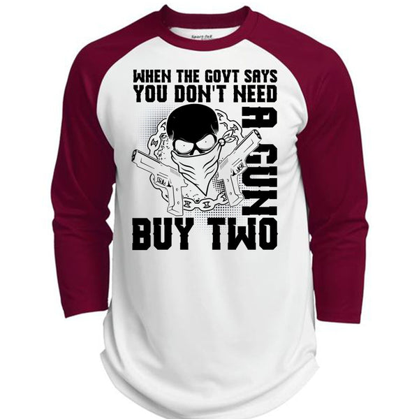 You Don't Need A Gun Buy Two T Shirt, I Love Gunning T Shirt, Awesome T-Shirts  (Polyester Game Baseball Jersey)
