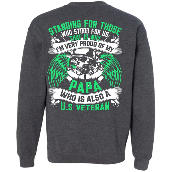 US Veteran T Shirt, I Love Papa Sweatshirt