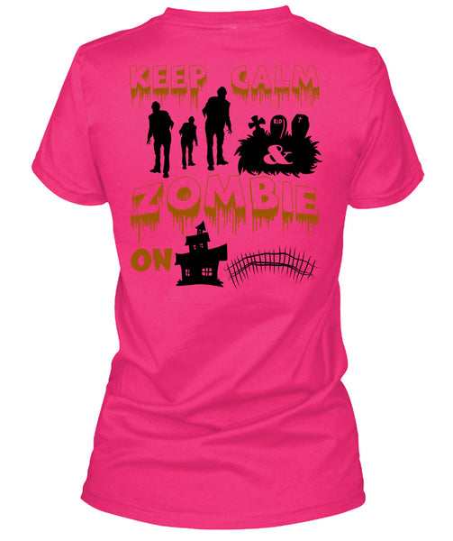 Keep Calm Zombie On T Shirt, Wait For Halloween T Shirt