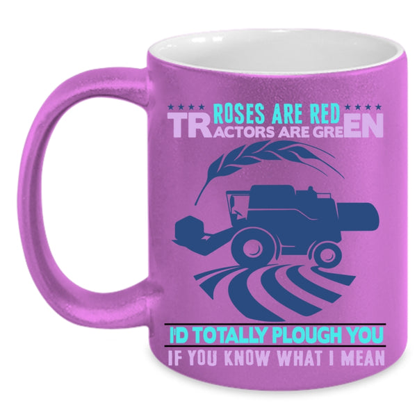Tractors Are Greens Coffee Mug, Roses Are Red Accent Mug