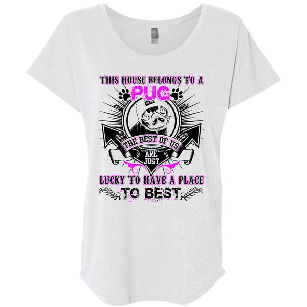 This House Belongs To A Pug T Shirt, I Love Pug T Shirt, Awesome T-Shirts