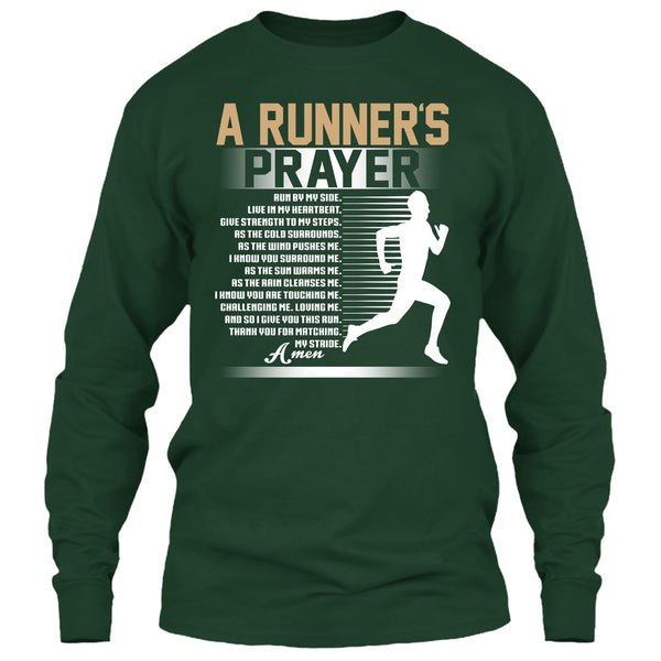 A Runner's Prayer T Shirt, Run By Myside T Shirt