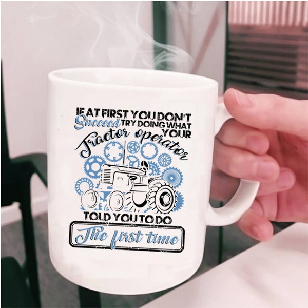 Awesome Tractor Operator Coffee Mug, Tractor Operator Cup