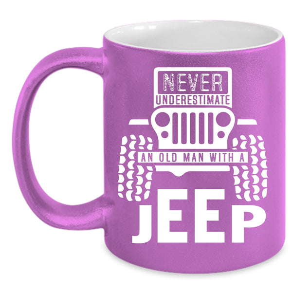 An Old Man With A Jeep Coffee Mug, Cool Grandpas Coffee Cup