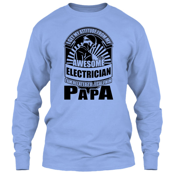 Awesome Electrician T Shirt, Coolest Electrician Papa T Shirt