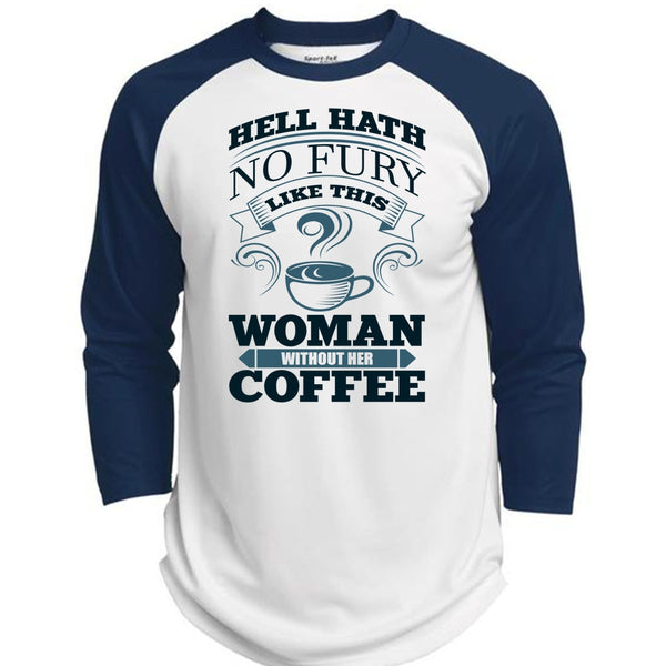 Woman Without Her Coffee T Shirt, I Love Coffee T Shirt, Awesome T-Shirts  (Polyester Game Baseball Jersey)
