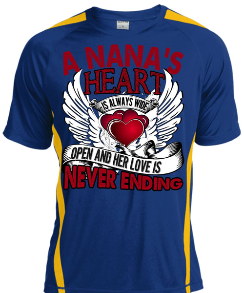 A Nana's Heart Is Always Wide T Shirt, Being A Nana T Shirt, Cool Shirt
