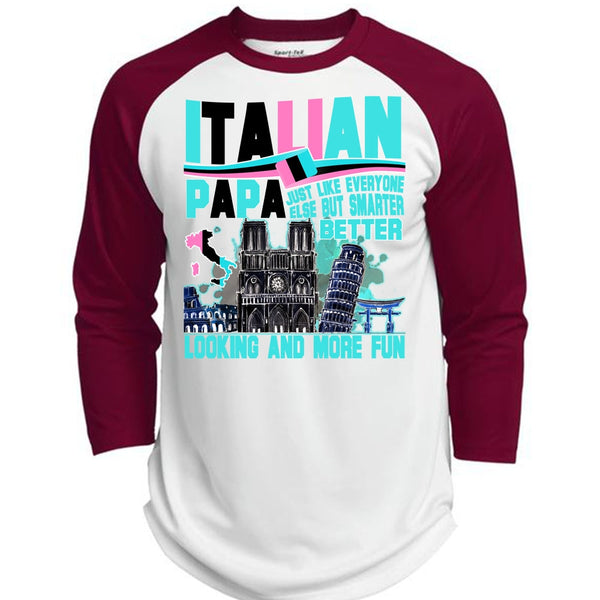 Italian Papa T Shirt, I Love Dad T Shirt, Awesome T-Shirts  (Polyester Game Baseball Jersey)