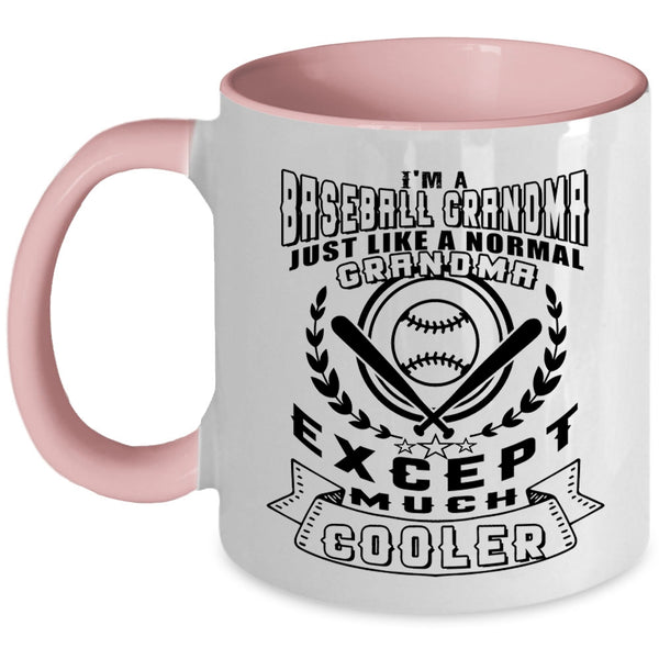 Cool Baseball Grandma Coffee Mug, I'm A Baseball Grandma Accent Mug