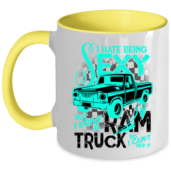 I Love Truck Coffee Mug, I Drive A Ram Truck Accent Mug