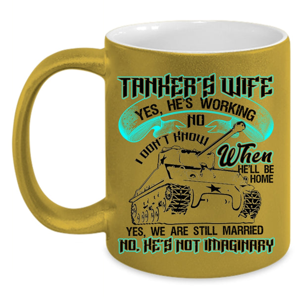 Pretty Tanker's Wife Coffee Mug, Tanker's Wife Accent Mug