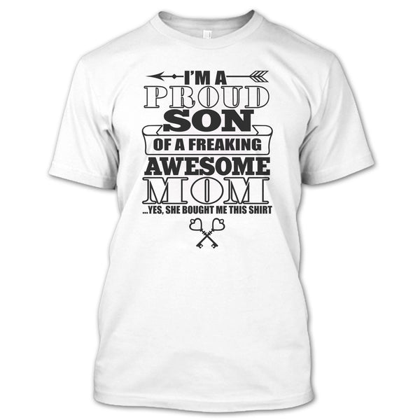 A black t-shirt with the shopify logo