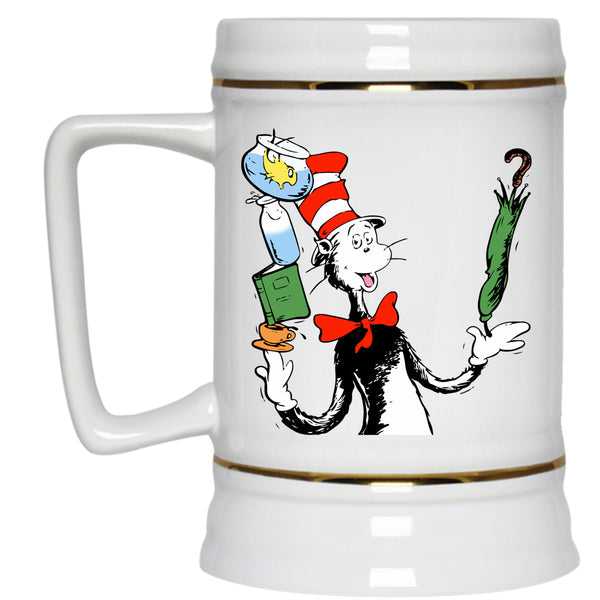 Funny Cat In Hat Cup, Read Across America 2017 Mug, Dr. Seuss Cup