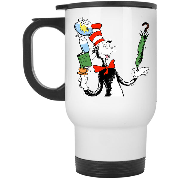 Funny Cat In Hat Cup, Read Across America 2017 Mug, Dr. Seuss Cup