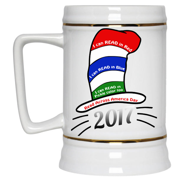 Hat Off To Dr. Seuss Cup, Read Across America 2017 Mug, Dr. Seuss Cup