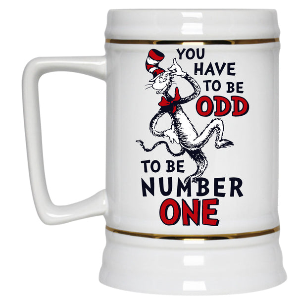 You Have To Be Odd Mug, To Be Number One Cup, Read Across America Cup
