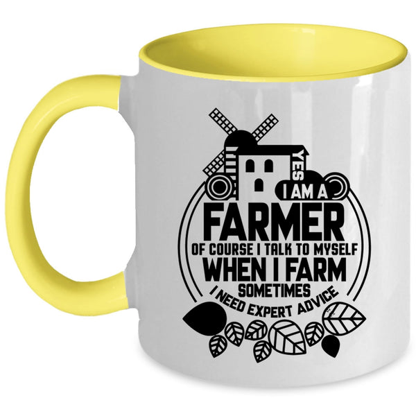 Best Gift For Farmer Coffee Mug, Yes I Am A Farmer Accent Mug