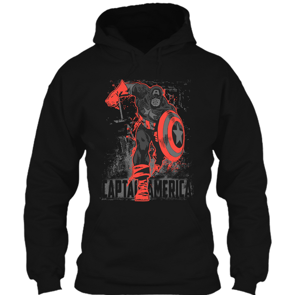 A black t-shirt with the shopify logo