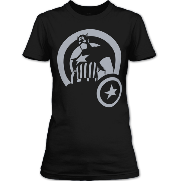 A black t-shirt with the shopify logo