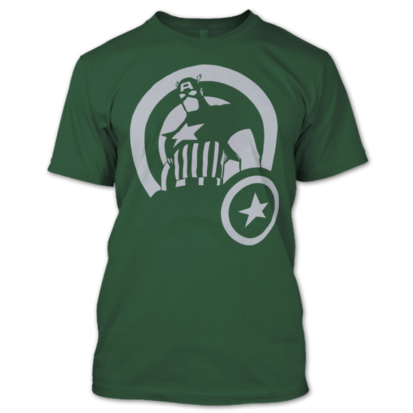 A black t-shirt with the shopify logo