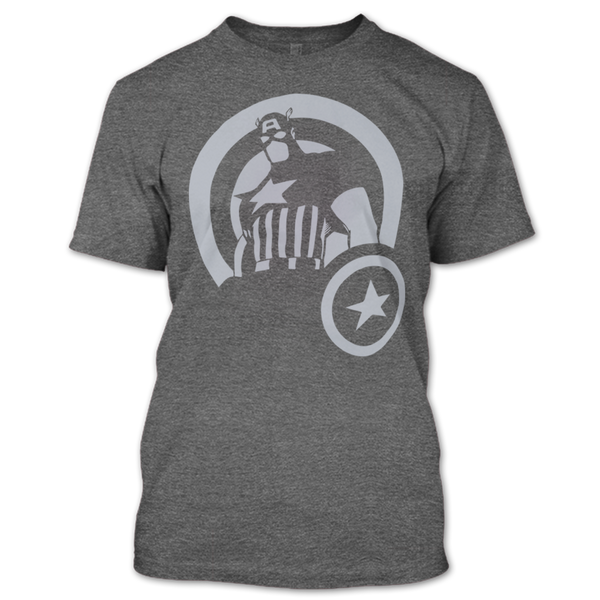 A black t-shirt with the shopify logo