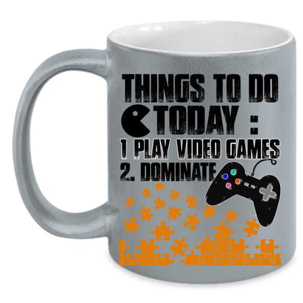 Play Video Games Coffee Mug, Things To Do Today Accent Mug