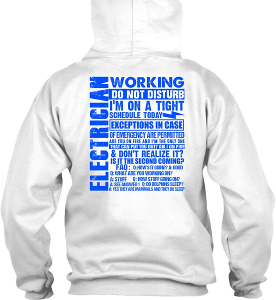 Electrician Working Do Not Disturb T Shirt, I Love Electrician T Shirt