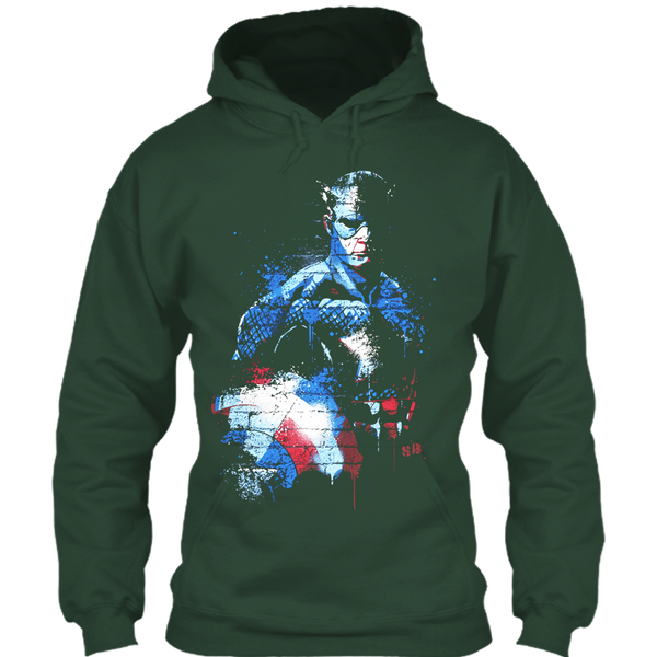 A black t-shirt with the shopify logo