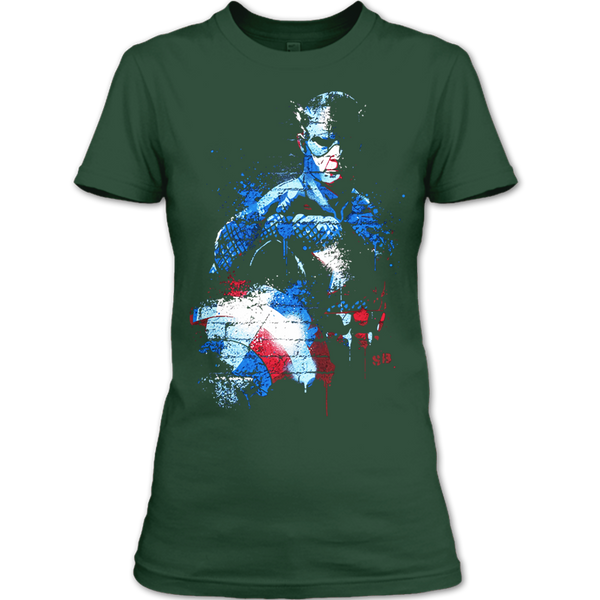 A black t-shirt with the shopify logo