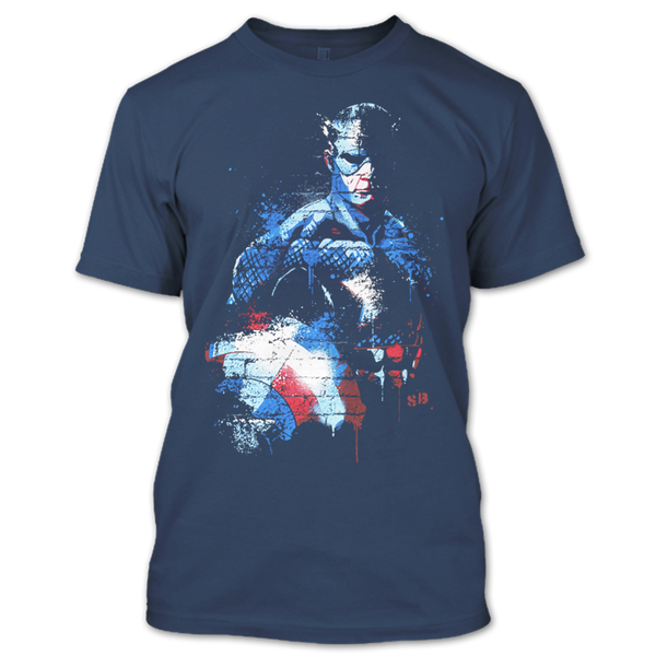 A black t-shirt with the shopify logo