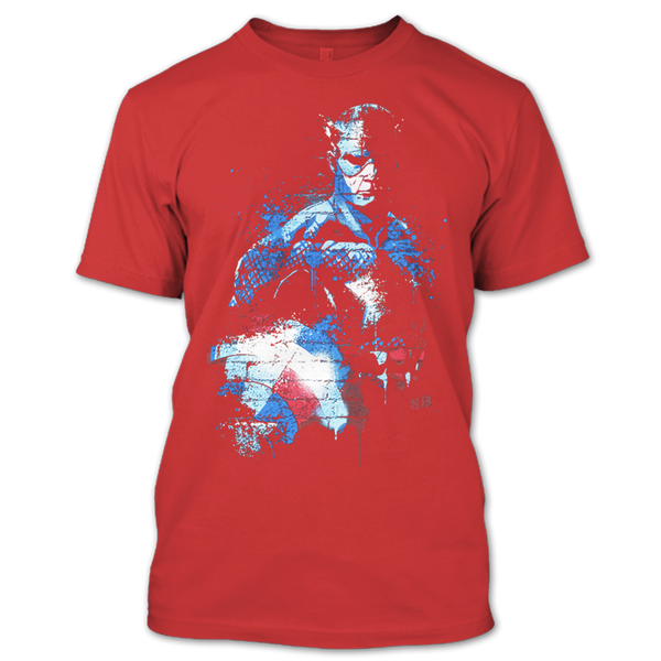 A black t-shirt with the shopify logo