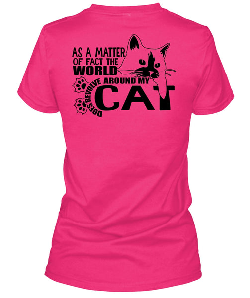 World Does Revolve Around My Cat T Shirt, I Love Cat T Shirt