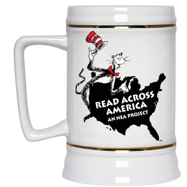 Read Across America An Nea Project Mug, Funny Cat In Hat Cup