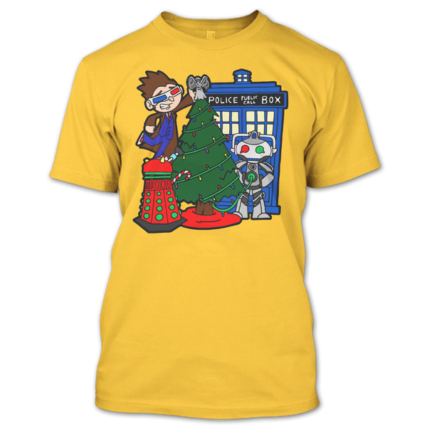 A black t-shirt with the shopify logo