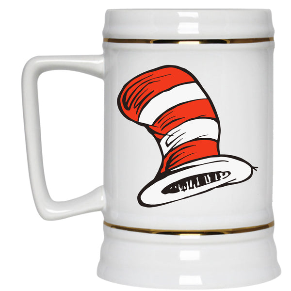 Hat Off To Dr. Seuss Cup, Funny Cat In Hat Mug, Dr. Suess Cup