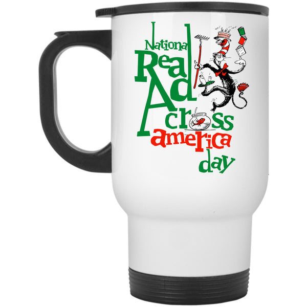 National Read Across America Dad Cup, Dr. Suess Mug, Funny Cat In Hat Cup