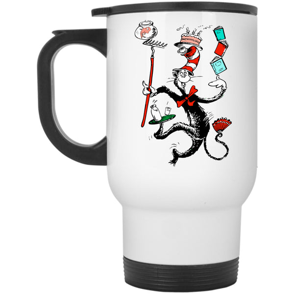 Funny Cat In Hat Cup, Read Across America Mug, Dr. Suess Cup