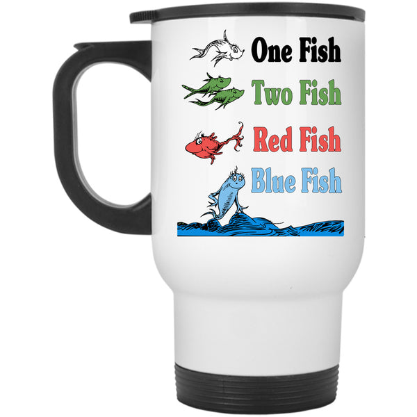 Red Fish Blue Fish Cup, Read Across America Mug, Dr. Suess Cup
