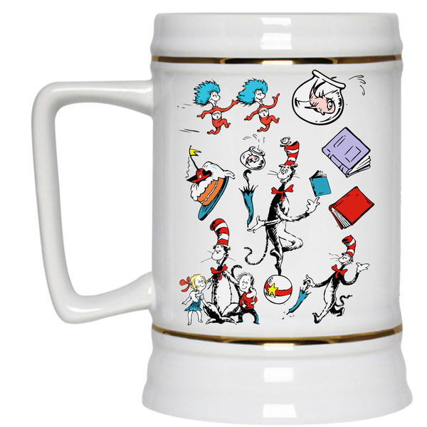 Thing 1 And Thing 2 Mug, Funny The Cat In The Hat Cup, Dr. Suess Mug