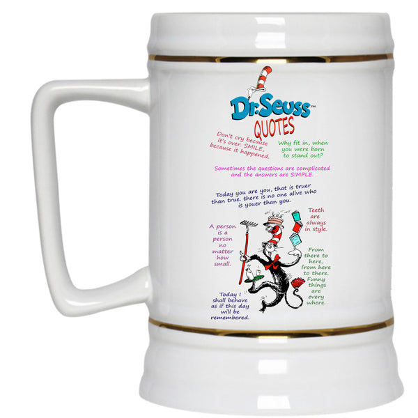 Dr. Suess Quotes Cup, Dr. Suess Mug, Funny Cat In Hat Cup
