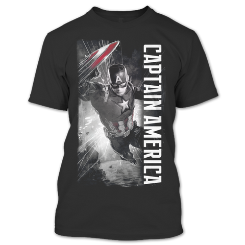 A black t-shirt with the shopify logo