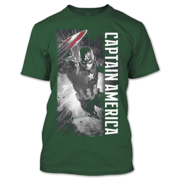 A black t-shirt with the shopify logo