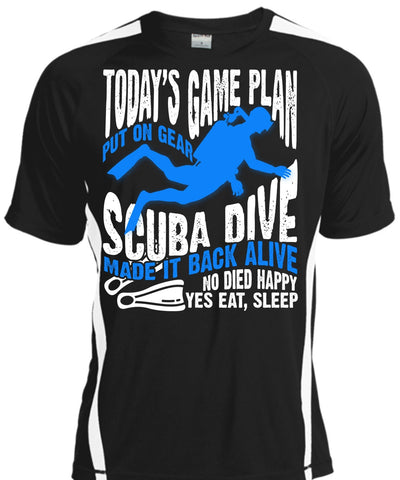 A black t-shirt with the shopify logo